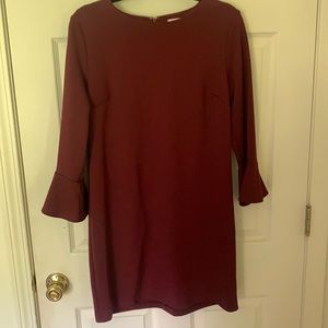 Old Navy red ruffle sleeve dress